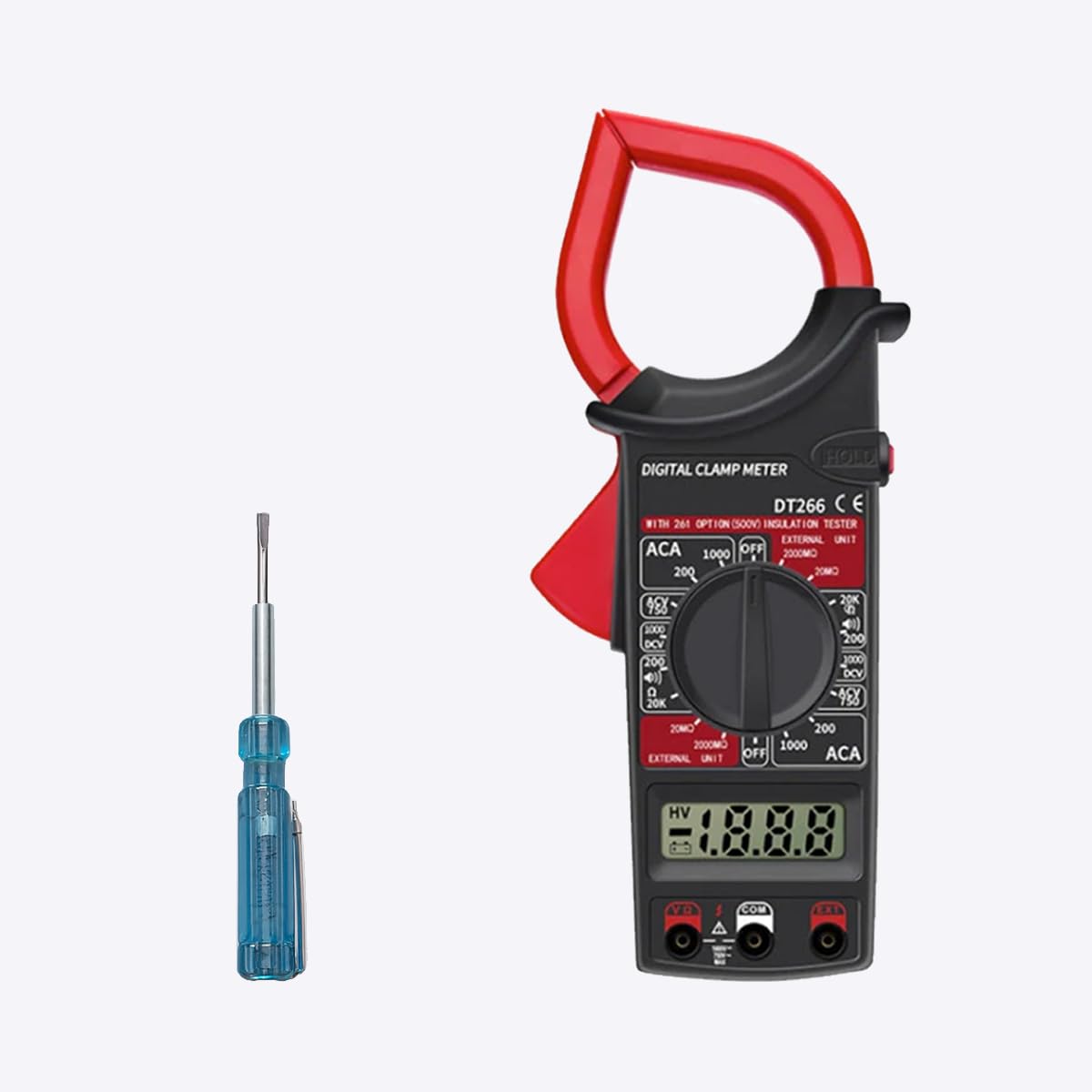 Hillgrove HGCM1409M1 2in1 Digital Volt Clamp Meter Multimeter AC DC Auto Range Continuity Digital Tester Kit Meter-image-43