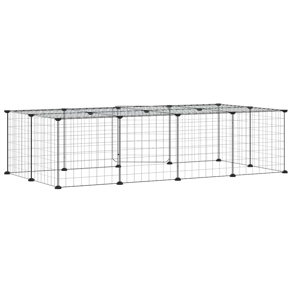 Gabbia per animali domestici, in acciaio verniciato a polvere, 35 x 35 cm, con porta, espandibile, modulare, per conigli, porcellini d'India, furetti, ricci, tartarughe, 20 pezzi