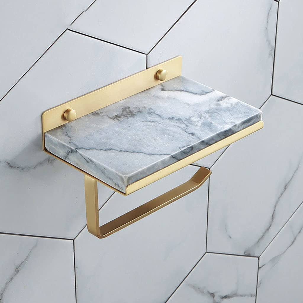 Papel Higiénico Soporte de Papel higiénico con Estante Espacioso, Soporte Rollo Inodoro Tejido montado en la Pared, Colgador baño Portarrollos Bano(A)