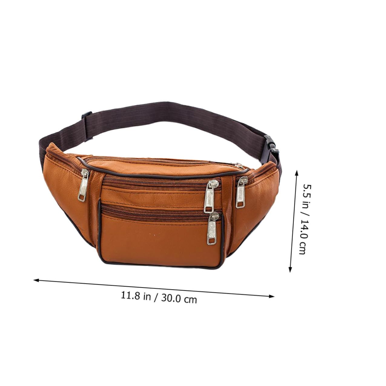 Beaupretty Riñonera Vintage para Hombre en Pu Resistente al Desgaste Costuras Suaves, Diseño Creativo para Jogging y Viajes Casuales