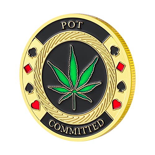 LuluCircle Poker Guard, Weights for Poker, Poker Gifts for Men, Poker Card Protector, Poker Accessories, Coin Collectibles, Poker Chips Coin with Plastic Case (Classic No Fear)