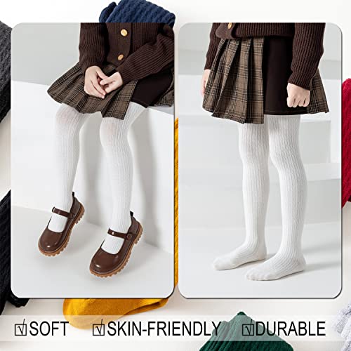 EPEIUS Baby Girl Tights Thick Cable Knit Leggings Seamless Cotton Toddler Girls Stockings School Tights for 2T-12 Years3