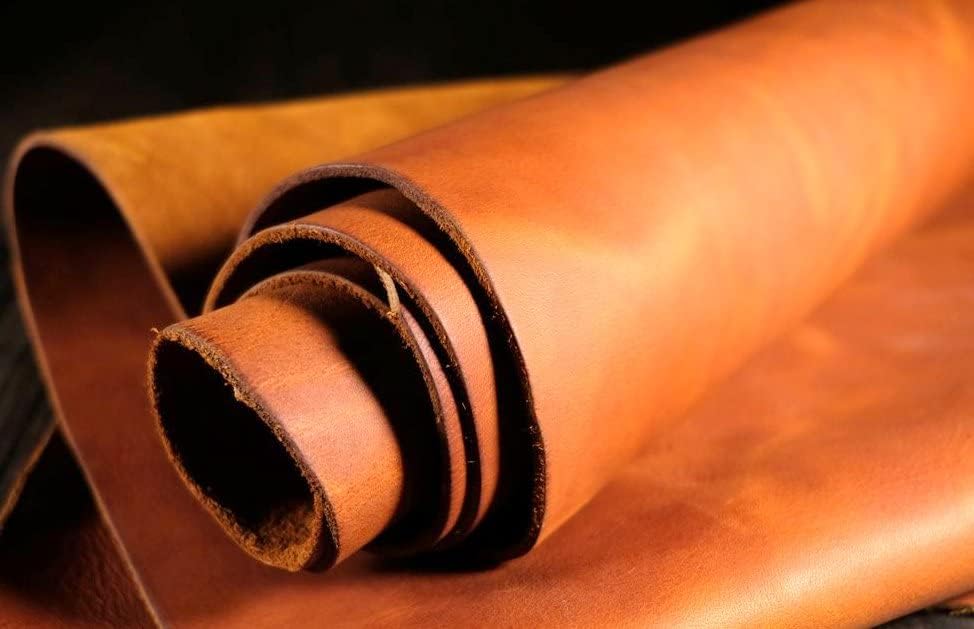 Miniatura 4 de The Tannery Pieles de búfalo de grano completo acabadas de cuero genuino para manualidades  Manualidades de cuero para decoración del hogar,