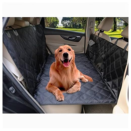 kmirepa Back Seat Extender for Dogs, Waterproof Back Seat Bridge for Dogs, Dog Car Hammock with Mesh Window, Dog Backseat Cover for Cars, SUVs, Trucks and Sedans