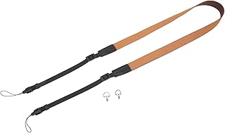 Conjunto de alça de pescoço para controlador de drone Durabale, couro de microfibra de comprimento ajustável, conjunto de alça de pescoço elegante para acessório Mini 3 Pro