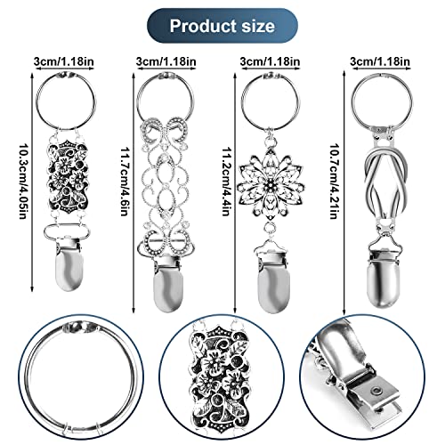 TOYMIS 4pcs Vintage Hat Clip, Retro Metal Hat Clip for Travel on Bag Hat Holder for Bag Cap Clips for Hats for Men Women Luggage Outdoor Travel Accessory2