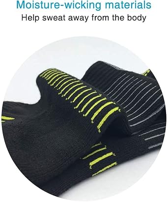 BERING Women's Athletic Running Cushioned Ankle Socks (6 Pairs)