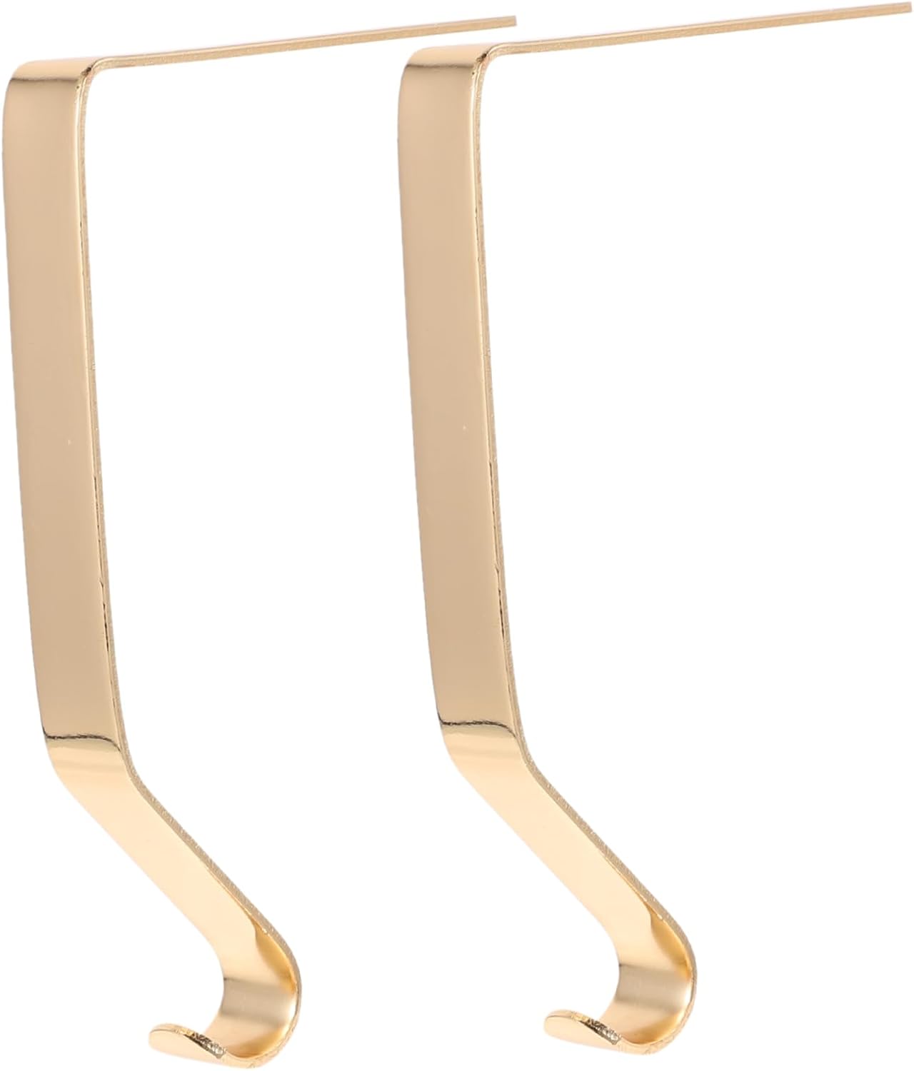 2pcs Christmas Sock Hangers Decorative Metal Hooks for Xmas Stockings for Holiday Decor and Fireplace Display