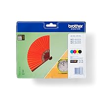 Brother LC129XLVALBP Cartucce InkJet Originali, Alta Capacità, fino a 2400 Pagine Nero, fino a 1200 Pagine Colori, per Stampanti MFCJ6920DW e MFCJ6520DW MultiPack, Nero, Ciano, Magenta, Giallo