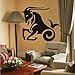Produktbild INDIGOS UG - Wandtattoo Wohnzimmer - Wandaufkleber Steinbock - Sternzeichen 80x64 cm schwarz w397 - Aufkleber Kinderzimmer Schlafzimmer Küche Badezimmer Büro Dekoration