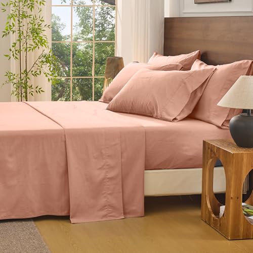 Image of Bedlifes 100% French Linen King Bedding Set - 18-24 inch Extra Deep, 4-Piece | Soft & Durable, Breathable & Cooling, Flax Linen Sheet, OEKO-TEX Certified, Moisture Wicking, Easy Care, Machine Washable