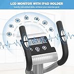 Elliptical Machine, Dripex Magnetic Elliptical Training Machines, Hyper-Quiet Fitness Cardio Elliptical Trainer w/ 6KG Flywheel, 8 Resistance Levels, Pulse Monitor, LCD Monitor, Device Mount - Image 4