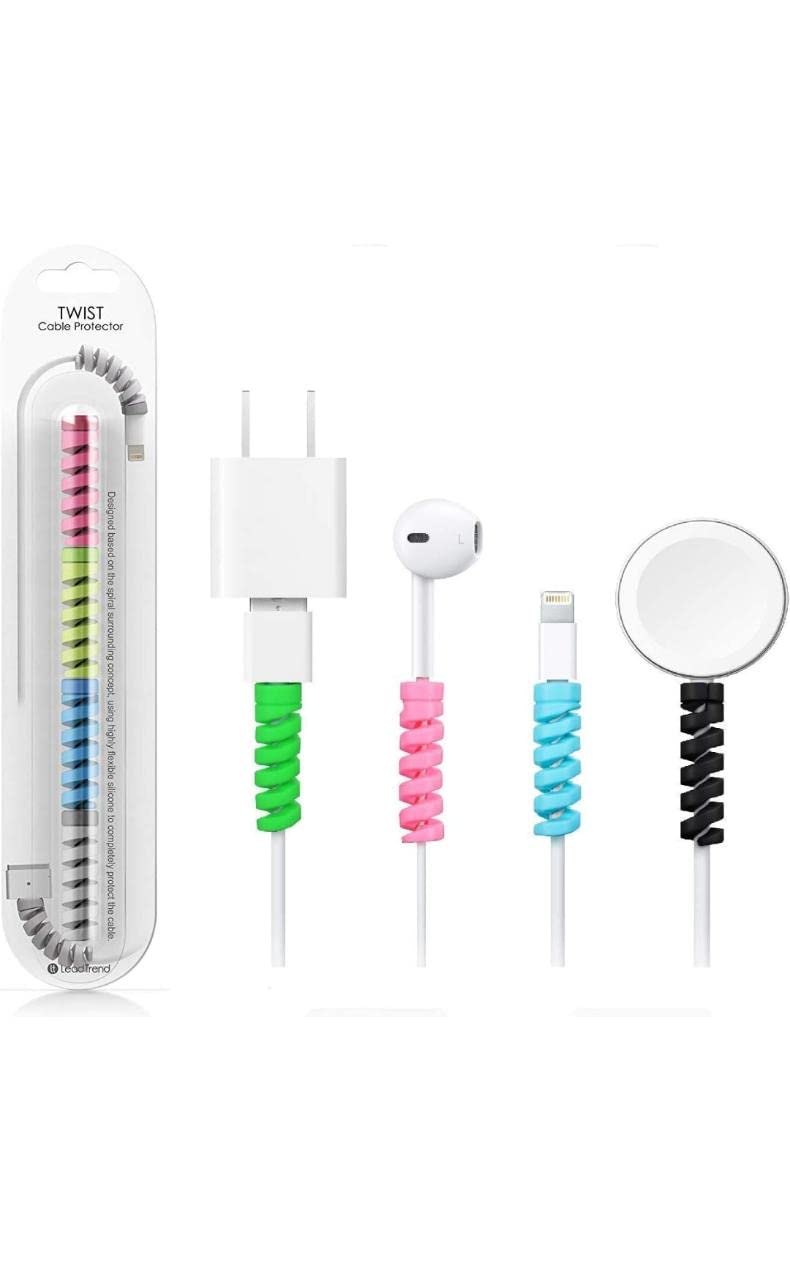 SSB Spiral Charger Cable Protector for Wire Data Cable Saver Cord Protective Cable Cover Set of 2 Pieces-image-21