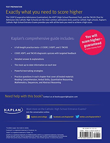 Catholic High School Entrance Exams: COOP * HSPT * TACHS (Kaplan Test Prep) - Image 2