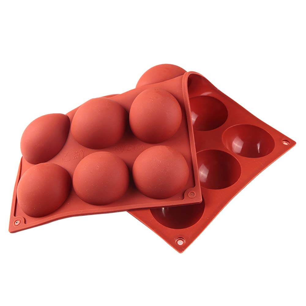 RAYNAG Silikonform für Schokolade, Badekugeln, 15 Mulden, mittelgroß, 2 Stück