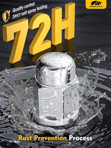 Image of MIKKUPPA 24PCS M12x1.5 Lug Nuts, Replacement for Toyota Tacoma Tundra FJ Cruiser Ford Bronco Ranger Hilux Chevy S10 D-Max Aftermarket Wheel Chrome Closed End Tire Nut