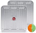 Wisesorb 200 Gram 2 Pack Gun Safe Dehumidifier, Reusable Silica Gel Dehumidifier, Indicating Silica Gel Desiccant Canister (Orange to Green)