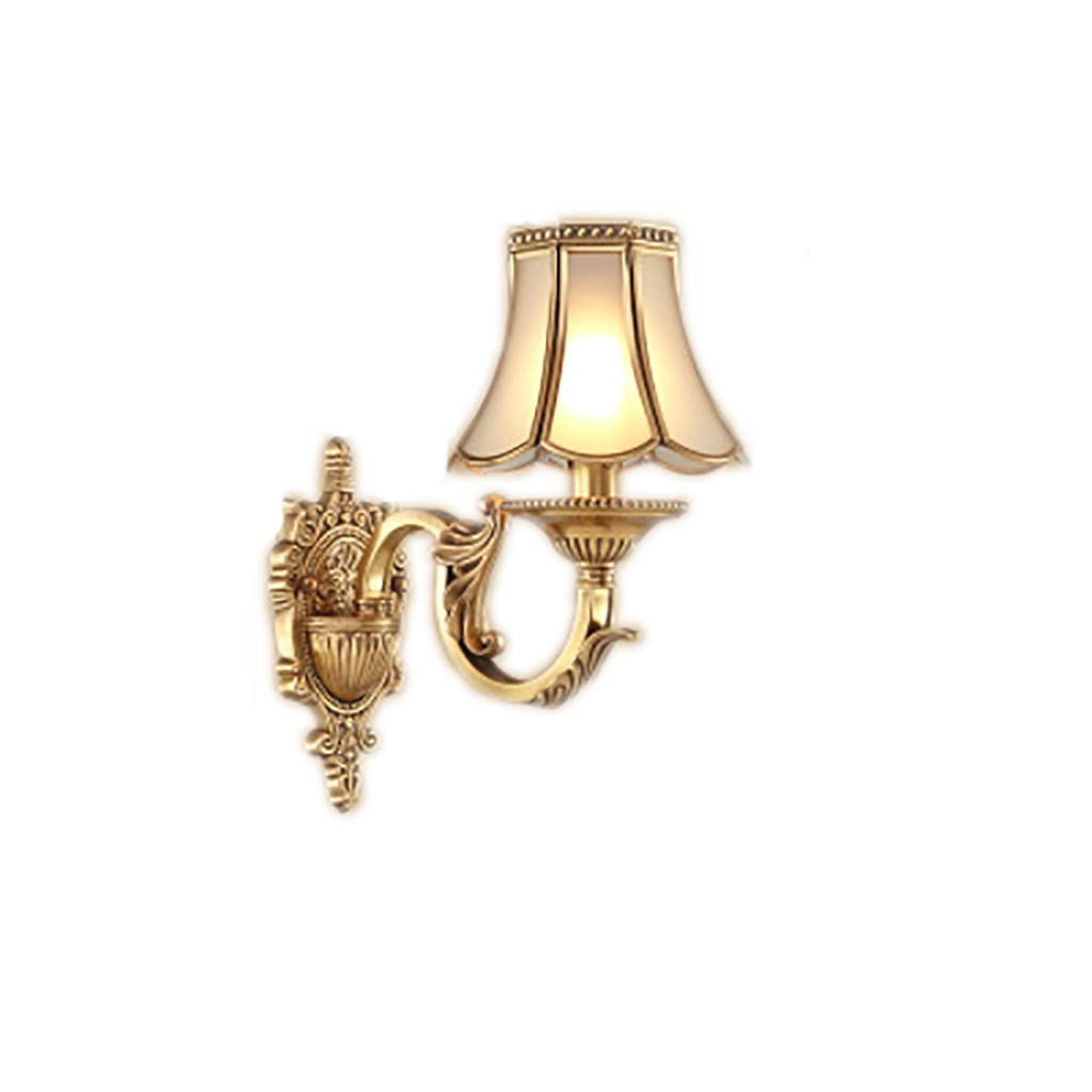 HynJGih American Mirror Front Copper Lamp Corridor Aisle Study Lamp Copper Wall Lamp Living Room Wall Lamp Bedroom Bedside Lamp(C)