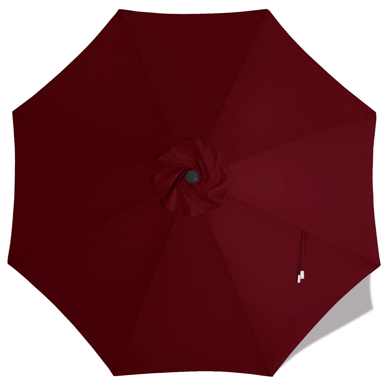 Photo 1 of MASTERCANOPY Patio Umbrella 10 ft Replacement Canopy for 8 Ribs-Burgundy Canopy Only