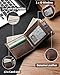 Artpaxy Mens Wallet Genuine Leather Bifold RFID Blocking Wallet for Men with 1 ID Window 13 Card Holders 2 cash pockets 1 Gift Box