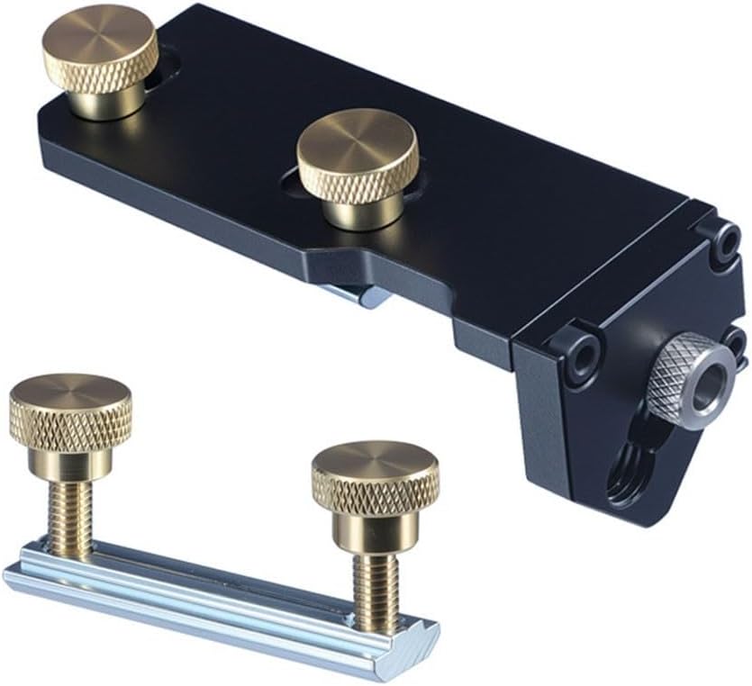 Aluminum Alloy Drill Guide Jig with Adjustable Stop for Precise Positioning and Tapping on 20/30/40 Type Extrusion Profiles, Black(Type c)