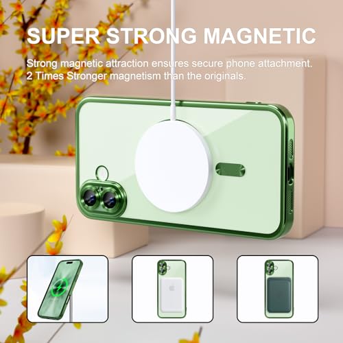 Image of Misea Magnetic for iPhone 17 Case Compatible with MagSafe Green