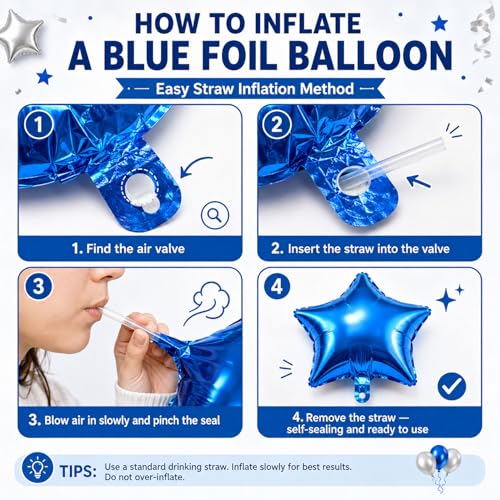 Image of Happy Fathers Day Balloons Father's Day Banner for Father's Day Party Decorations (Fathers Day Blue)