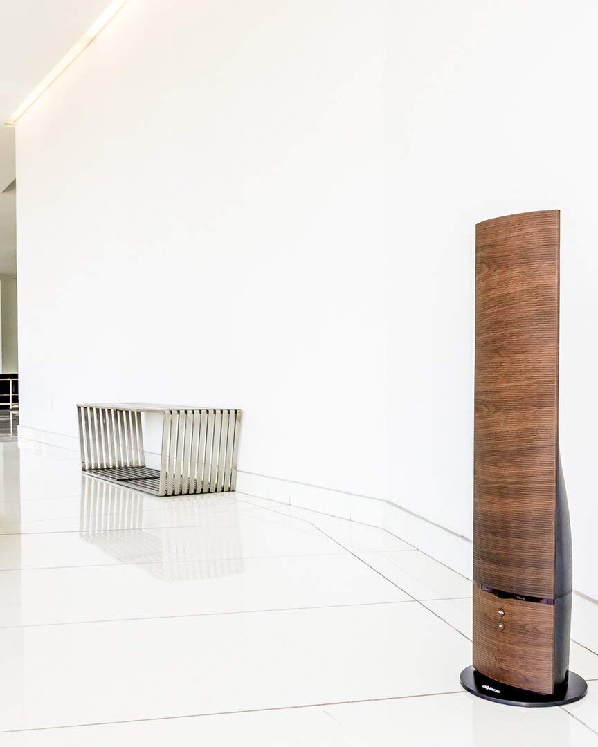 W9 Dark Grain Tower Humidifier with Remote Control & Aroma Therapy Feature