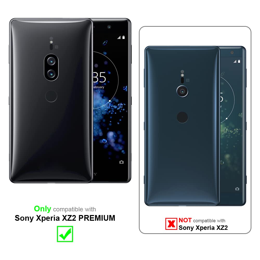 Cadorabo Custodia Libro per Sony Xperia XZ2 PREMIUM in GRIGIO CHIARO MARRONE - con Vani di Carte, Funzione Stand e Chiusura Magnetica - Portafoglio Cover Case Wallet Book Etui Protezione