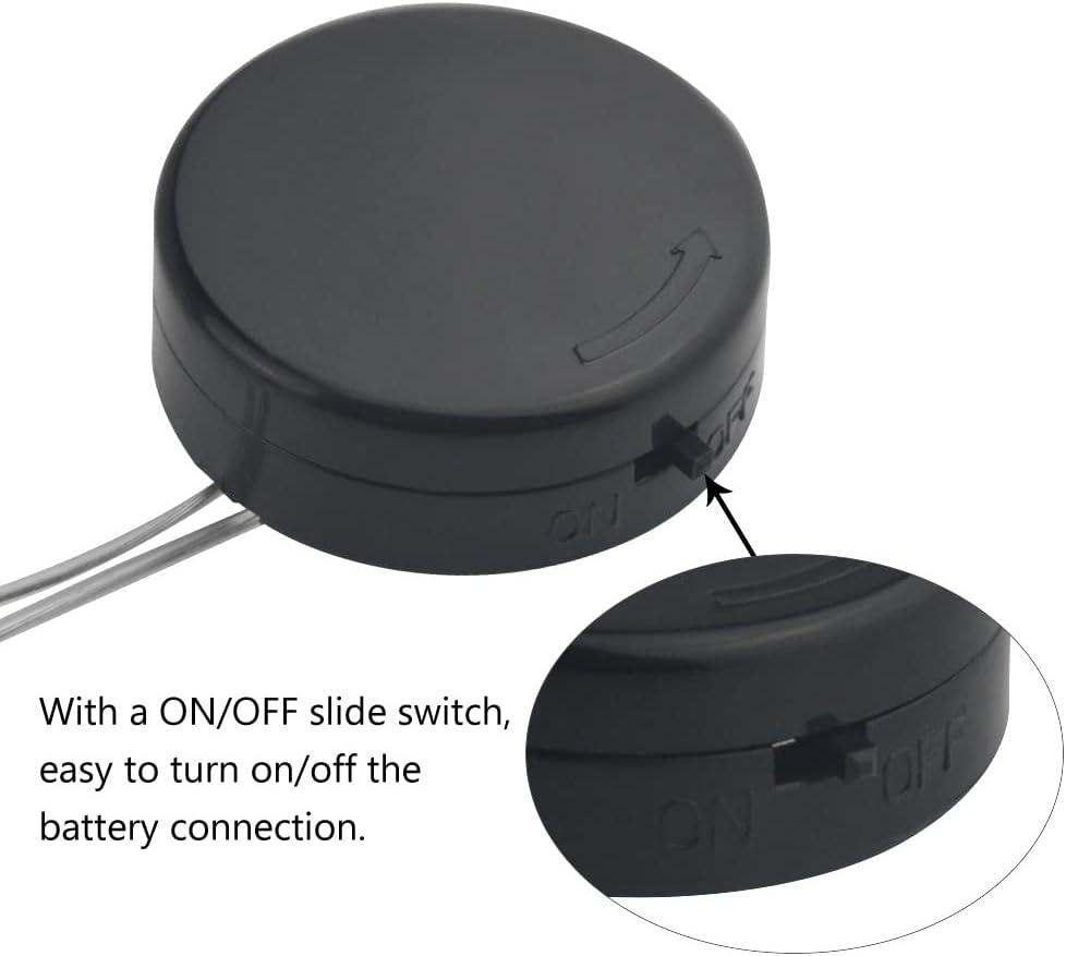 WMYCONGCONG 10 PCS 2X CR2032 Coin Button Cell Battery Holder Socket with On/Off Switch and Cover, Lead Wire Type