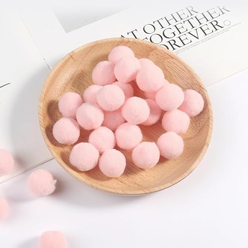 GIOTEL 2000pcs 20mm Pompom Ball Suitable for Making All Kinds of Handicrafts (Color : 03 Light Pink, Size : 20mm 2000pcs)