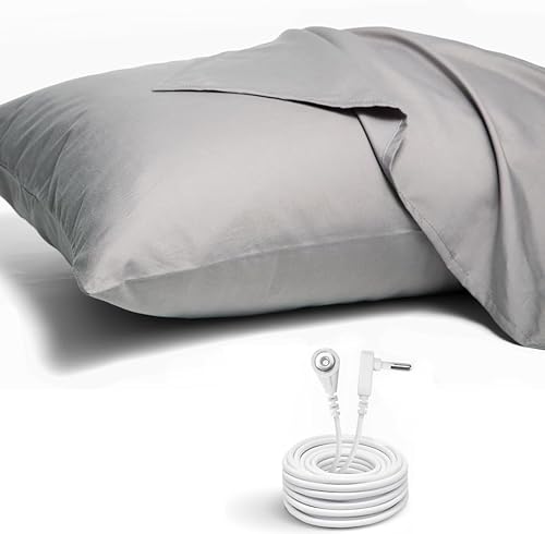 GroundLuxe Funda de almohada orgánica a tierra en gris - King Size
