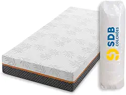Colchão Solteiro De Molas Ensacadas 88x188x20cm D33 SDB Colchões (Laranja)