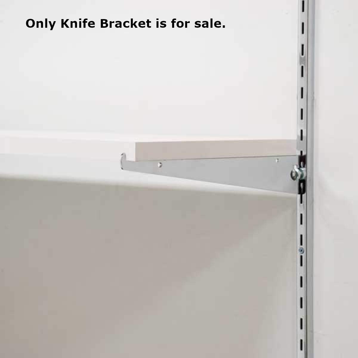 Metal Knife Shelf Brackets 12 Inches Long for Half Inch Slot - Pack of 10