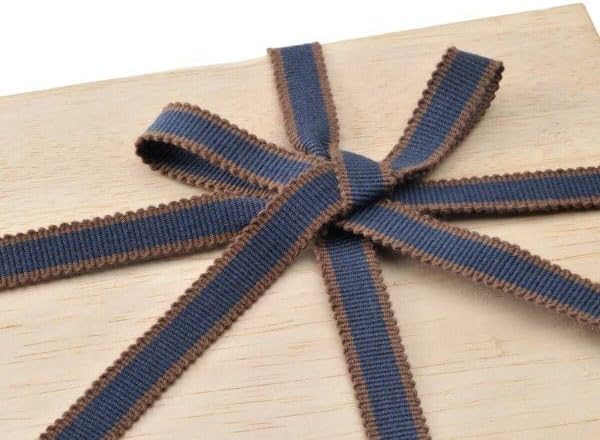 播州工芸 真田紐 平紐 4分 幅約12mm 10ｍ 紺茶 さなだひも 帯締め 下げ緒 マスクの紐 ワラーチ 袋 猫 首輪 ショルダー