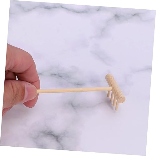 Miniatura 6 de IMIKEYA 8pcs Mini Rastrillo Miniatura Kit Miniture Decoración Niños Decoración Rake Arena Rake Jardín Rastrillo Rayan para Niños Zen Jardín