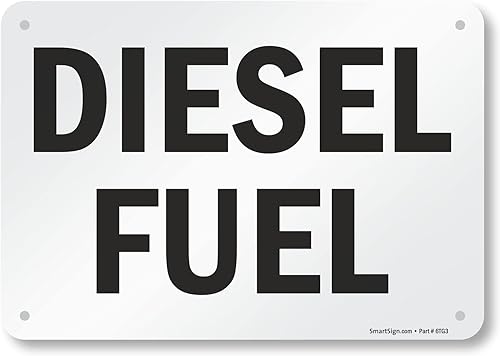 SmartSign Letrero "Diesel Combustible"  Aluminio de 7" x 10"