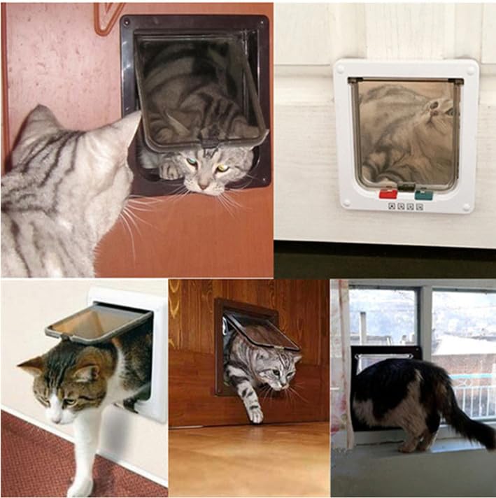 Amazon | ペットドア 猫扉 猫出入り口 超小型犬用 室内用 冷暖房