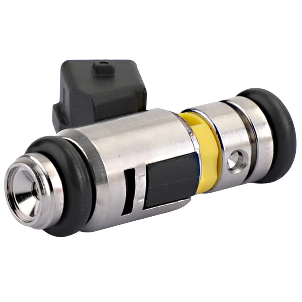 Riloer 8pcs motor de reemplazo de inyectores de combustible, compatible con HArley Davidson Fiat MArine Mercruiser, IWP069 861260T, negro/plata