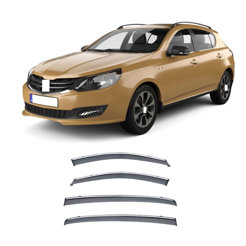 Déflecteurs de vent pour BAOJUN 610 Hatchback 2011-2019, lot de 4 déflecteurs de fenêtres latérales