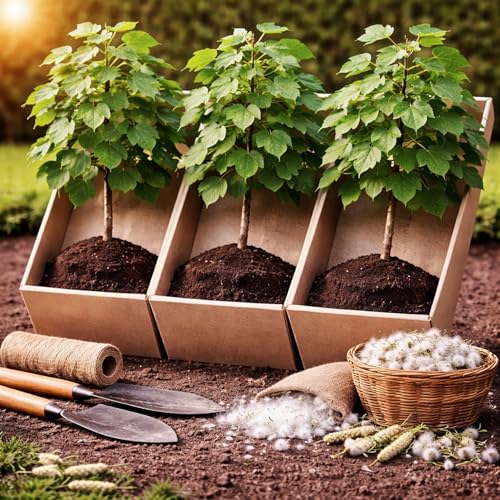 Live Cottonwood Trees (3-Pack) – Fast Growing Populus Trees – Hardy Shade Trees for Landscaping & Windbreak – Outdoor Bare Root Plants