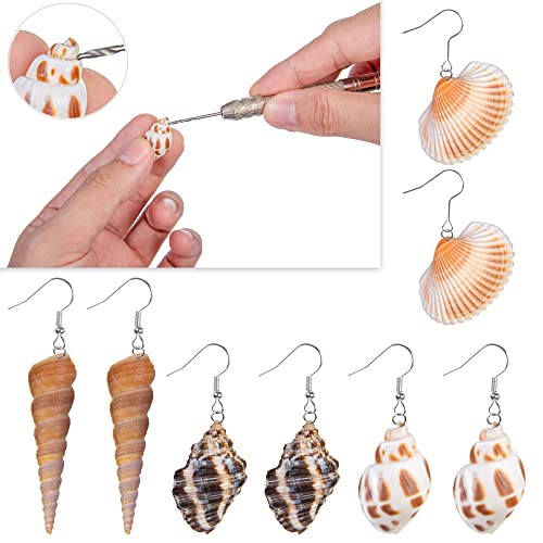 Kamhx Mixed Size Beach Sea Shells, Conch And Starfish,Suitable For Beach Theme Parties, Home Decoration, Weddings, Vase Fillings And Classrooms, Diy Crafts Shell Earrings And Bracelets #TOP2