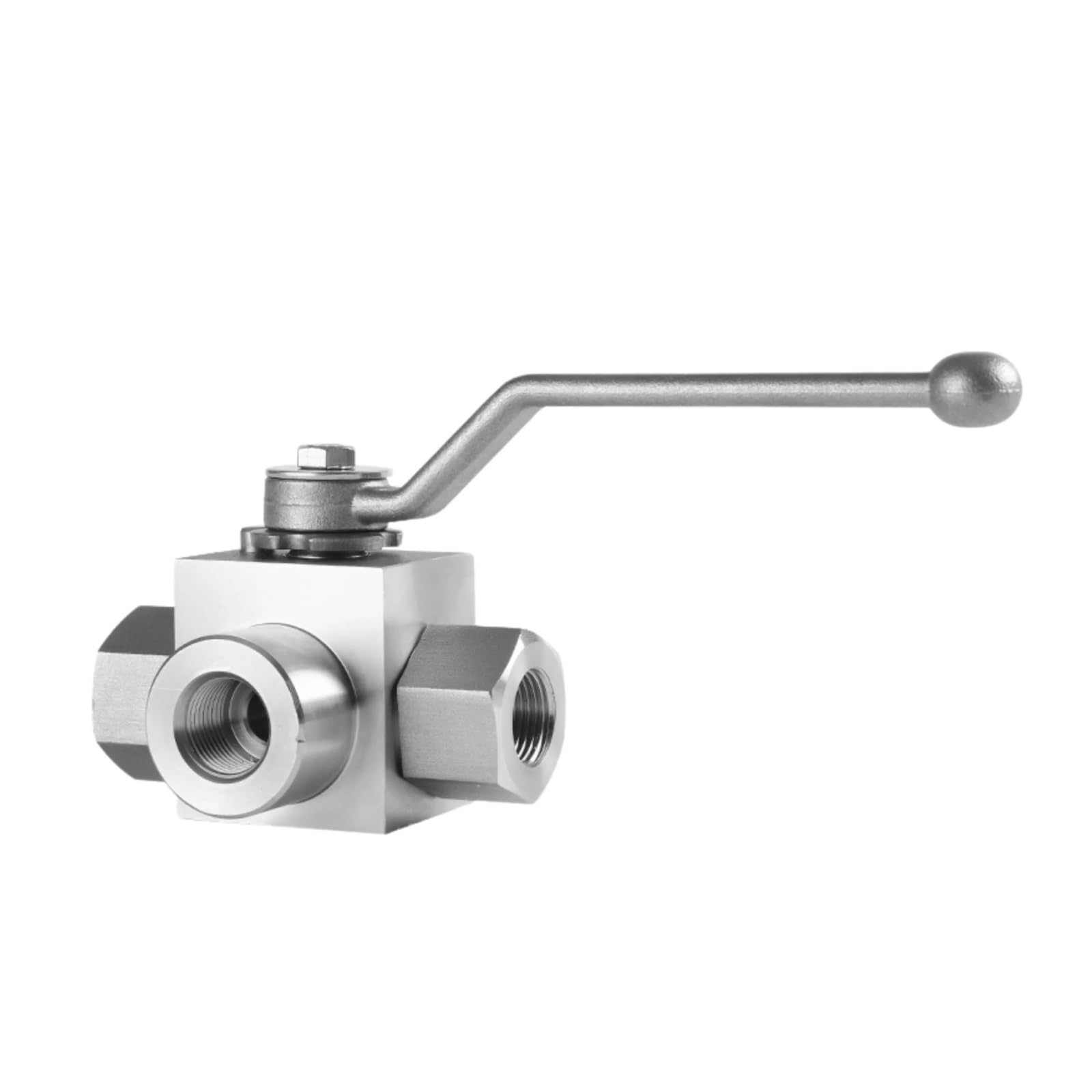Vanne à bille haute pression 6000Psi en inox 304 avec port L pour circuit hydraulique