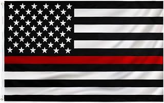 Thin Red Line Flag3x5 FT American Honoring Firefighter Flags Polyester USA Flags outdoor indoor blue lives flag Canvas Header and Double Stitched with two Brass Grommets