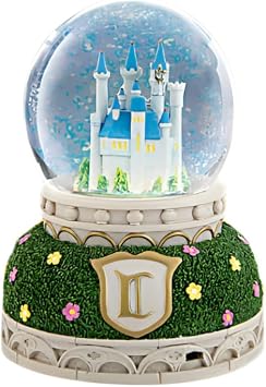 The Bradford Exchange Cinderella Illuminated Rotating Glitter Globe Enchanting Transformation Scene with Castle Pumpkin Carriage and Music Officially Licensed Collectible 7-inches
