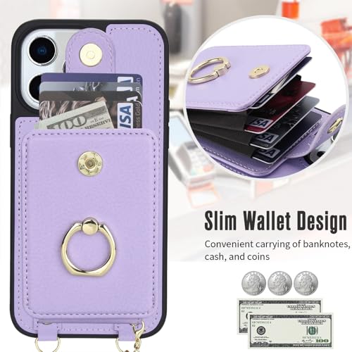 Coque iPhone 15 Pro Max MagSafe et blocage RFID avec béquille anneau