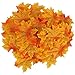 Bassion 500 Pcs Assorted Mixed Fall Autumn Colored Artificial Fake Maple Leaves for Weddings, Thanksgiving Decorations, Events and Decorating