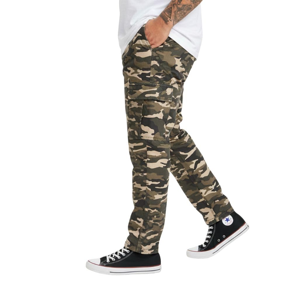 unstd Men Plus Size Stretchable Cargo Trousers-picture-14
