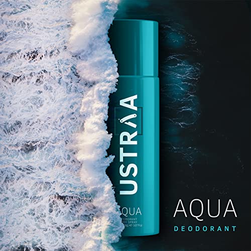 Ustraa Black and Aqua Deodorant Spray - For Men - 150ml - Image 7