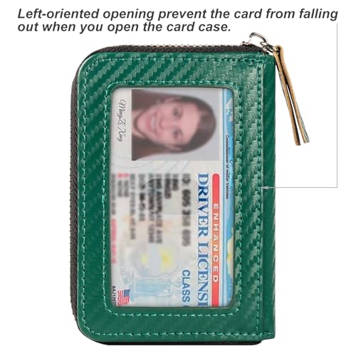 Image of Credit Card Wallet, RFID Card Case Wallet, Zipper Card Cases Holder for Men Women, RFID Blocking, KeyChain Wallet, Compact Size Card Organizer Case for Women
